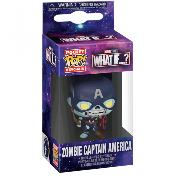 Funko POP Pocket! Vinyl Schlüsselanhänger - MARVEL What IF Zombie Captain America - 4cm